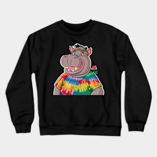 Hippie Hippo Crewneck Sweatshirt